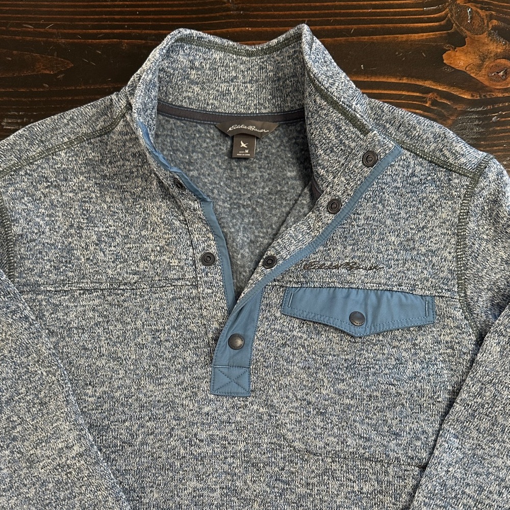 Eddie Bauer Blue Heathered Sweater